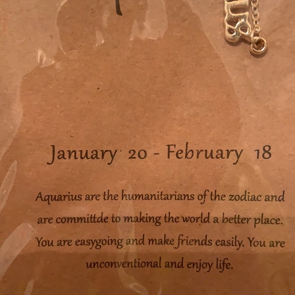 New Aquarius Zodiac Sign & Constellation Necklace - Picture 5 of 5